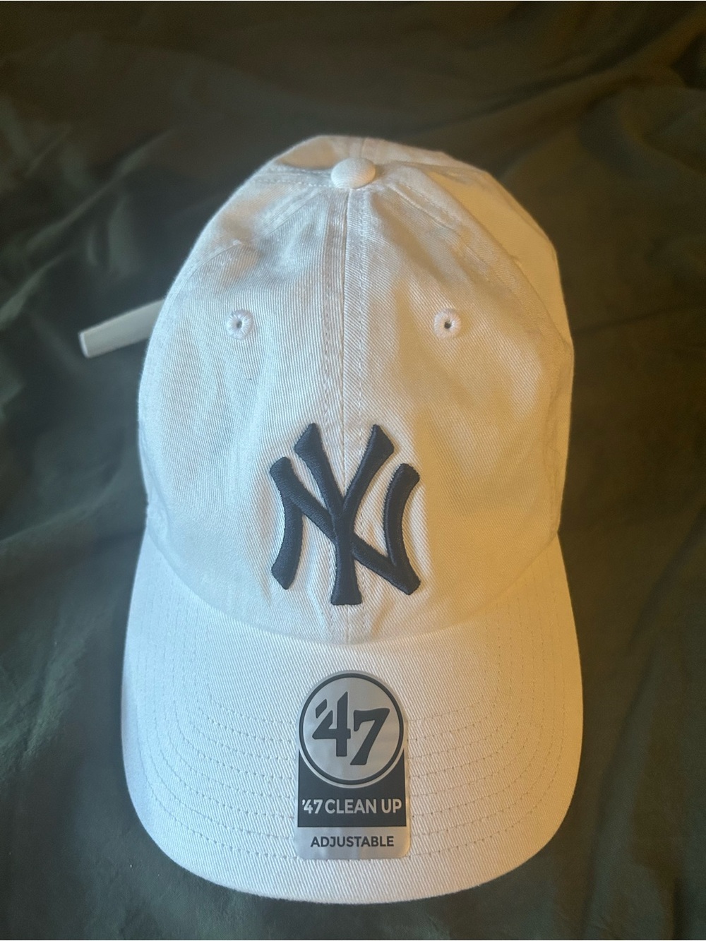47 Kids White New York Yankees Navy Logo Adjustable Hat